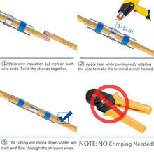 Load image into Gallery viewer, 800/300/250Pcs Heat Shrink Butt Crimp Terminals Waterproof Solder Seal Electrical Butt Connectors Wire Cable Splice Terminal Kit