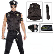 Load image into Gallery viewer, Umorden Halloween Costumes Adult America U.S. Police Dirty Cop Officer Costume Top Shirt Fancy Cosplay Clothing for Men
