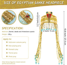 Load image into Gallery viewer, Women's Egyptian Headband Snake Beaded Headpiece Women's Egyptian Costume Accessory Beaded Headdress