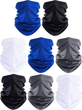 Load image into Gallery viewer, 8 Pieces Face Coverings Face Gaiters Neck Gaiter Headwear for Cycling Fishing
