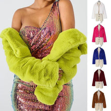 Load image into Gallery viewer, Autumn and Winter Women's Faux Fur Coat Long-sleeved Short Coat 6 Color Casual Plain Warm Plush Coat