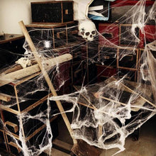 Load image into Gallery viewer, Hanyu Happy Halloween Decoration Halloween Masquerade Props Cotton Cobwebs Spiderweb with Spiders