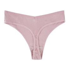 Load image into Gallery viewer, Cotton G-string Panties Comfortable Casual T Back Low Waist Thong Intimate Lingerie Women's Underwear