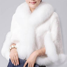 Load image into Gallery viewer, 2021 Autumn Winter Women Fur Coat Short Coat Faux Fox Fur Imitation Rabbit Fur Cloak Female Cape