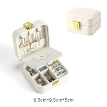 Load image into Gallery viewer, Jewelry Storage Box Earrings PU Leather Ring Portable Holders Case