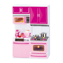Load image into Gallery viewer, Simulation Kitchen Set Children Pretend Play Cooking Cabinet Tools Tableware Dolls Suits Toys Puzzle Educational Doll for Girls Gift