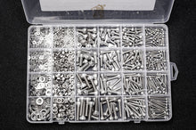 Load image into Gallery viewer, Screws 860Pcs M2 M3 M4 M5 Hex Hexagon Socket Screw Set Stainless Steel Flat Round Cap Head Screw Kit Bolts and Nuts Allen bolts Set