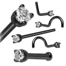 Load image into Gallery viewer, Zircon Nose Stud 7 Words Nose Ring Piercing Jewelry 5PCs