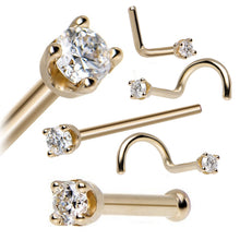 Load image into Gallery viewer, Zircon Nose Stud 7 Words Nose Ring Piercing Jewelry 5PCs