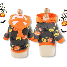 Load image into Gallery viewer, Pet Dog Clothes Halloween Dog Costumes Pumpkin Pattern Dogs Hoodies Puppy Coat Winter Warm Pet Clothing For Dogs Cats Coat Jacket