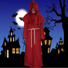 Load image into Gallery viewer, Halloween Cosplay Costume Medieval Monk Costume Monk Robe Wizard Costume Clerical Dress Christian