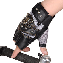 Load image into Gallery viewer, Half Finger Gloves Men's Breathable, Non-Slip, Wear-Resistant Padded Microfiber Cycling Outdoor Gloves Autumn Summer
