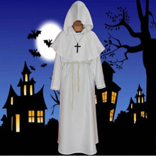 Load image into Gallery viewer, Halloween Cosplay Costume Medieval Monk Costume Monk Robe Wizard Costume Clerical Dress Christian