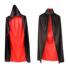 Load image into Gallery viewer, Halloween Cloak Cos Double-Layer Black and Red Vampire Cloak Death Pirate Children Adult Party Performance Witch