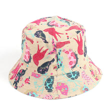 Load image into Gallery viewer, Printed Bucket Hat Ins Trendy Flat Top Outdoor Sun-Proof Basin Hat Summer Outdoor Sun Hat