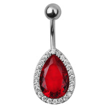Load image into Gallery viewer, Water Drop Zircon Navel Buckle Umbilical Ring Piercing Jewelry