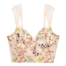 Load image into Gallery viewer, French Spring Floral Embroidery Lingerie Top Romantic Thin Cup with Pad Bralette Women Sexy Push Up Underwear Cute Lace Bra