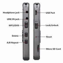 Load image into Gallery viewer, 8GB 850mAh Super Capacity Voice Recorder USB Professional Dictaphone Digital Audio Voice Recorder With MP3, WMA