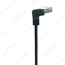 Load image into Gallery viewer, 8Pin RJ45 Cable Male to Female Screw Panel Mount Ethernet LAN Network 8 Pin 90 Degree Right Angle Extension Cable