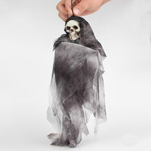 Load image into Gallery viewer, 30cm Halloween Skull Gauze Pendant Halloween Hanging Ghost Haunted House Hanging Horror Props Home Door Halloween Decorations