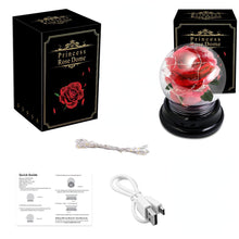 Load image into Gallery viewer, Artificial Flower Rose Glass Cover Lamp Little Prince New Exotic Creative Gift Christmas Gift