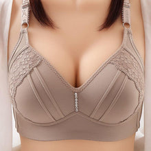 Load image into Gallery viewer, Plus Size Large Cup No Steel Rings Gather Thin Mould Cup Adjustable Lace Lingerie Bra