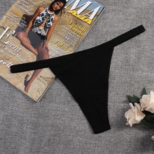 Load image into Gallery viewer, 1 PCS Thin Belt Thong Low Waist Sexy Panties Bikini Cotton Solid Color Women Underwear