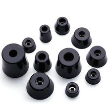Load image into Gallery viewer, 8pcs Anti Slip Furniture Legs Feet Black Speaker Cabinet Bed Table Box Conical Rubber Shock Pad Floor Protector Furniture Parts