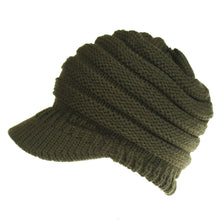 Load image into Gallery viewer, Women's Knitted Baseball Cap No Car Logo Open Ponytail Hat Men's and Women's Hats Skiing Sports Cap