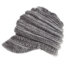 Load image into Gallery viewer, Women's Knitted Baseball Cap No Car Logo Open Ponytail Hat Men's and Women's Hats Skiing Sports Cap