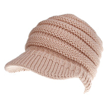 Load image into Gallery viewer, Women's Knitted Baseball Cap No Car Logo Open Ponytail Hat Men's and Women's Hats Skiing Sports Cap