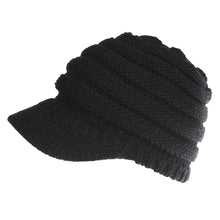 Load image into Gallery viewer, Women's Knitted Baseball Cap No Car Logo Open Ponytail Hat Men's and Women's Hats Skiing Sports Cap