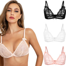 Load image into Gallery viewer, Varsbaby Women's See Through Mesh Wirefree Bra 2PCS