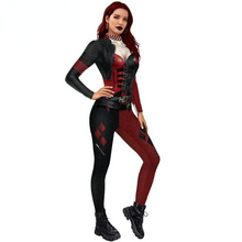 Load image into Gallery viewer, Fashion Cosplay Costume Girl Joker 3D Printed Catsuit Long Sleeved Skinny Jumpsuits Halloween Men's COS Clothes Unisex
