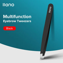 Load image into Gallery viewer, LLANO Eyebrow Tweezer with 5X Magnifying Mirror Fine Hairs Puller Stainless Steel Slanted Eye Brow Clips Removal