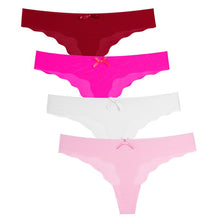 Load image into Gallery viewer, 4pcs Women G-String Sexy Underwear Ladies Panties Fashion Seamless Bikini Lingerie T-back New Low Waist Female Thong
