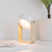 Load image into Gallery viewer, Wooden Handle Retro Lantern Small Night Lamp Telescopic Folding Led Eye Protection Reading Lamp USB Portable Rechargeable Light