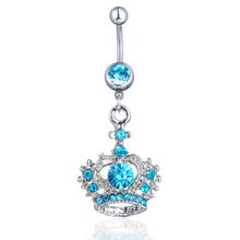 Load image into Gallery viewer, Puncture Belly Dance Accessories Diamond Crown Belly Ring Navel Stud