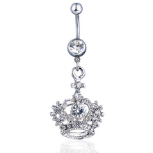 Load image into Gallery viewer, Puncture Belly Dance Accessories Diamond Crown Belly Ring Navel Stud