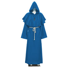 Load image into Gallery viewer, Halloween Cosplay Costume Medieval Monk Costume Monk Robe Wizard Costume Clerical Dress Christian Suit