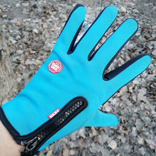 Load image into Gallery viewer, Touch Screen Gloves Autumn and Winter Warm with Velvet Cold-Proof Waterproof Men's and Women's Outdoor Riding