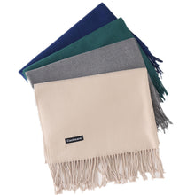 Load image into Gallery viewer, Women's Cashmere-like Solid Color 2023 Autumn and Winter Thickening Tassel Shawl Women's Big Red Scarf