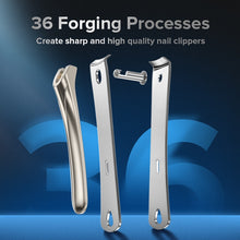 Load image into Gallery viewer, Llano Large Flat Mouth Nail Clippers Stainless Steel Clipper Fingernail Cutter Manicure Tools