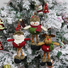 Load image into Gallery viewer, 2pcs Christmas Decorations Old Man Snowman Elk Christmas Gift Small Pendant Plush Doll Christmas Tree Pendant Supplies