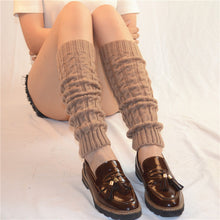 Load image into Gallery viewer, Twist Autumn and Winter Bunching Socks Women's Korean-Style Knitted Warm Japanese Socks Wool Leg Warmers Thigh High Sock