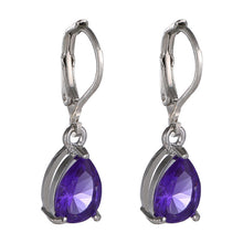 Load image into Gallery viewer, Silver Accessories Stylish Water Drop Zircon Pendant Earrings Multi-Color Spot