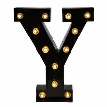 Load image into Gallery viewer, 26 Black English Letter Lights Led Symbol Modeling Lights Wedding Small Night Lamp Birthday Proposal Wall Lamp