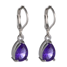 Load image into Gallery viewer, Silver Accessories Stylish Water Drop Zircon Pendant Earrings Multi-Color Spot