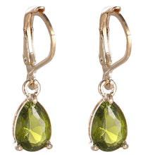Load image into Gallery viewer, Silver Accessories Stylish Water Drop Zircon Pendant Earrings Multi-Color Spot