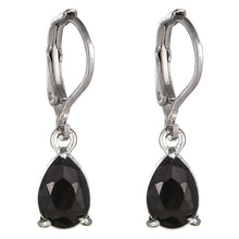Load image into Gallery viewer, Silver Accessories Stylish Water Drop Zircon Pendant Earrings Multi-Color Spot